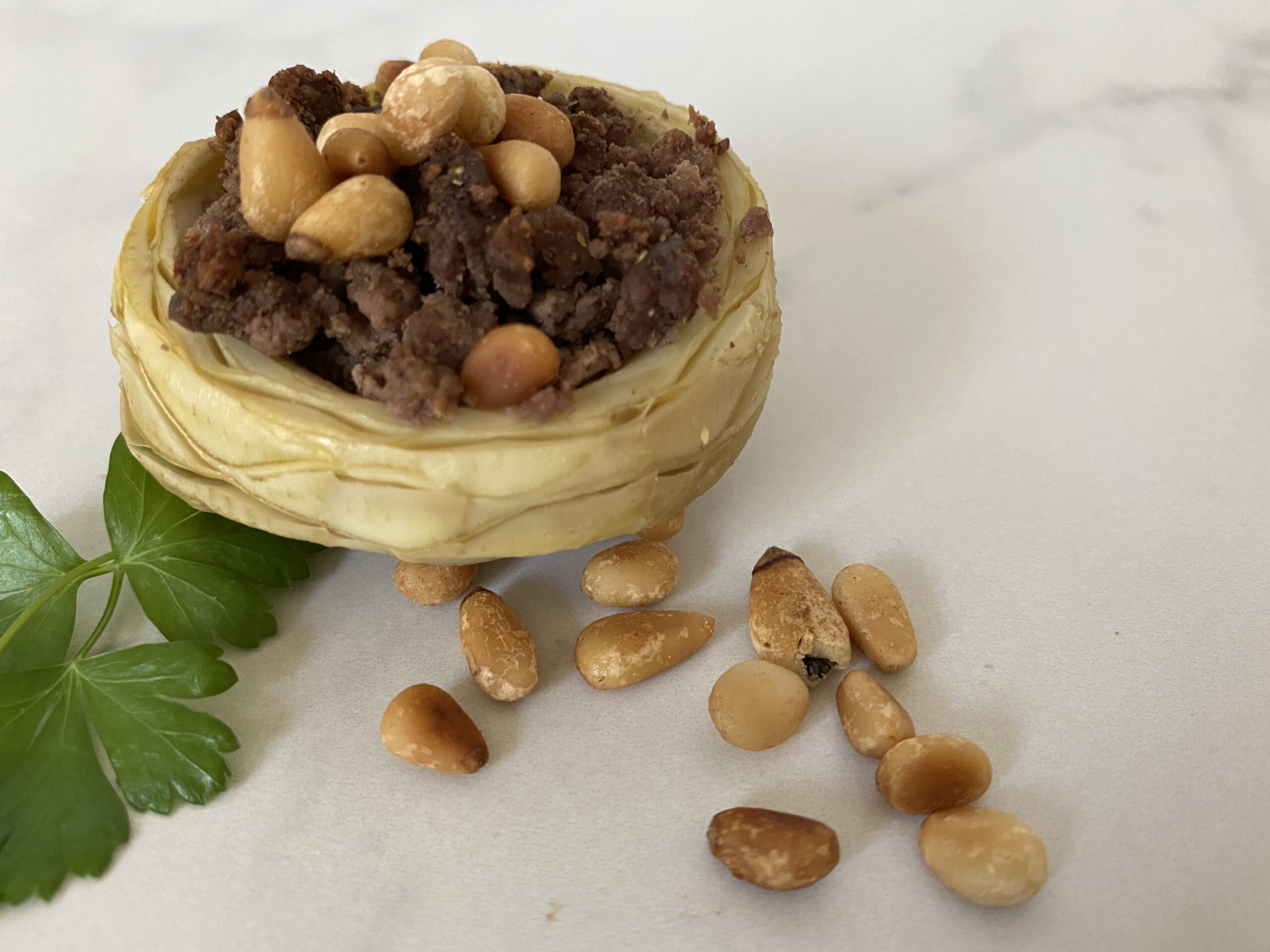 quick and easy artichoke cups with ground beef
