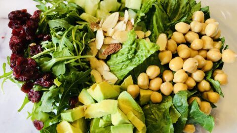 Avocado and Chickpea Salad Recipe with Salmon