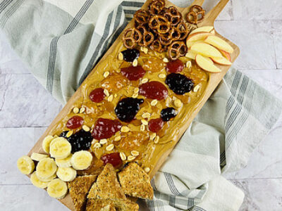 Healthy Peanut Butter and Jelly Nibble Board
