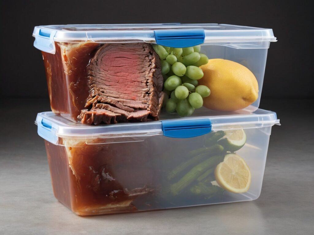 beef brisket stored in a fridge 2
