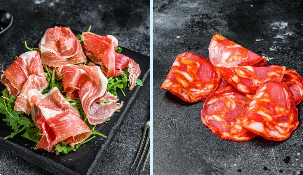 Salami Prosciutto and Chorizo